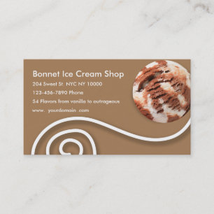 Cartes de visite élégants de crème glacée