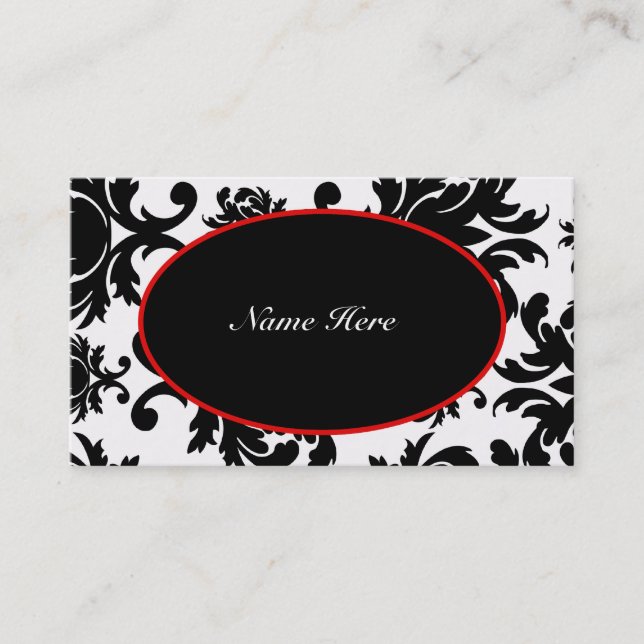 Cartes de visite élégants de damassé (Devant)