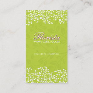 Cartes de visite élégants de fleuriste