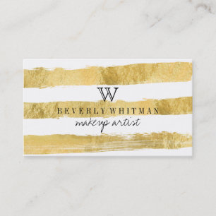 Cartes de visite élégants de maquilleur