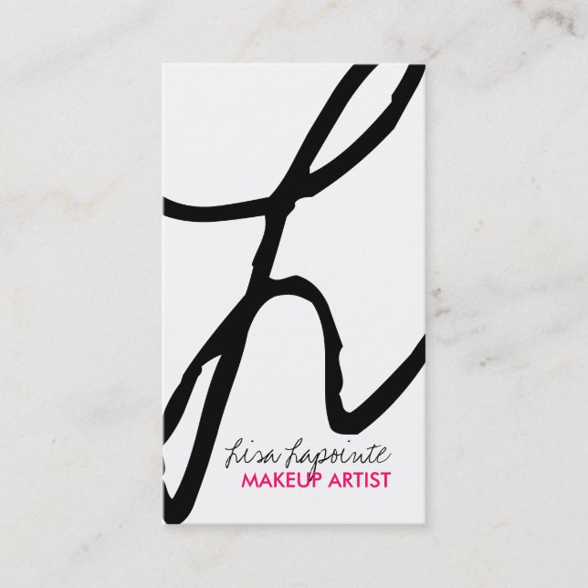 Cartes de visite élégants de monogramme (Devant)