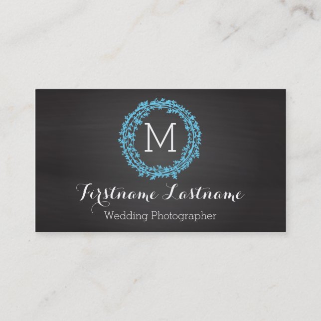 Cartes de visite élégants de monogramme (Devant)