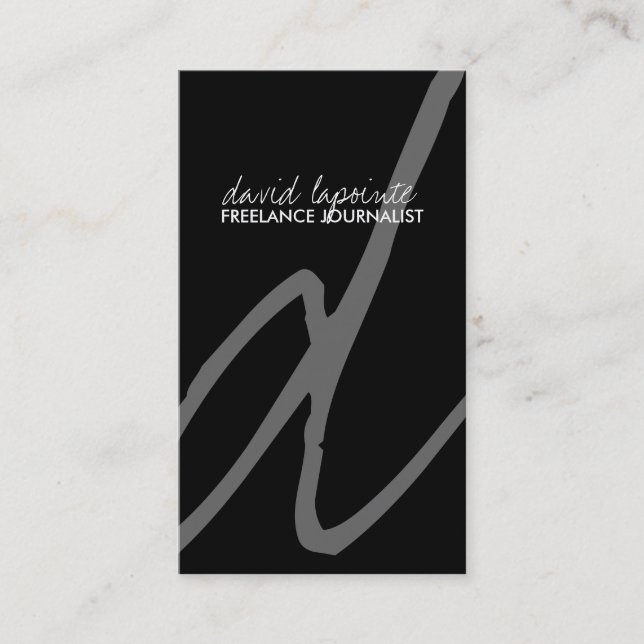 Cartes de visite élégants de monogramme (Devant)