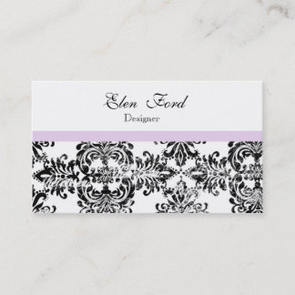 Cartes de visite élégants de noir et de rose