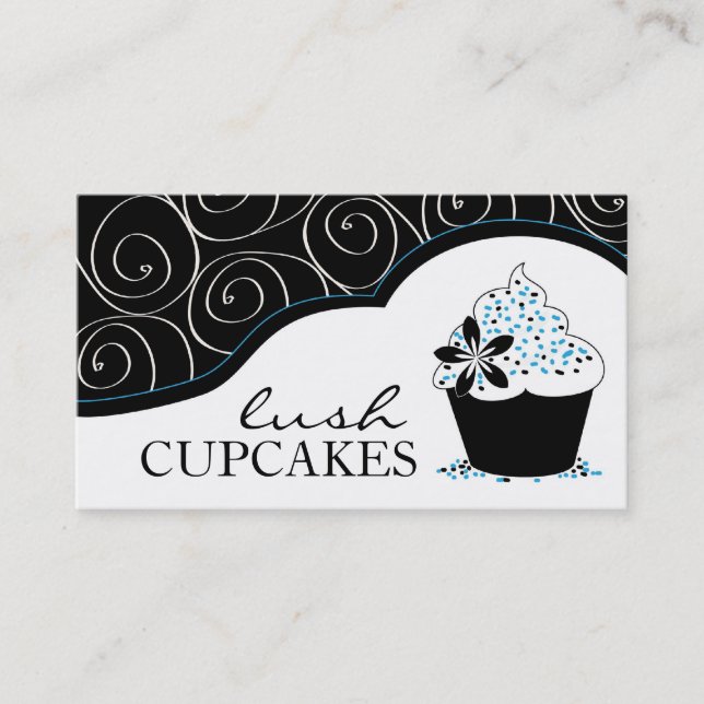 Cartes de visite élégants de petit gâteau (Devant)