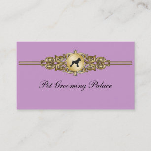 Cartes de visite élégants de toilettage d'animal
