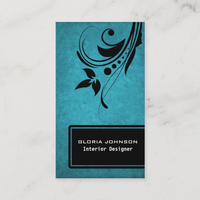 Cartes de visite élégants du concepteur d'intérieu (Devant)