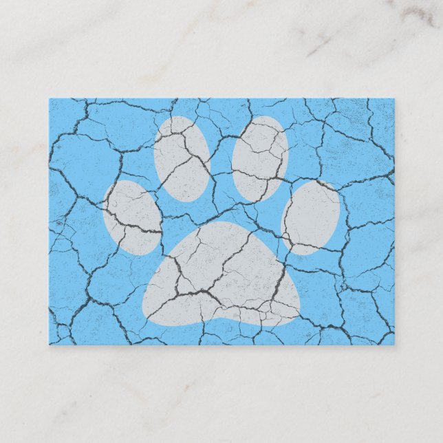 Cartes de visite Empreintes de pattes d'animaux bl (Devant)