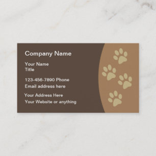 Cartes de visite Empreintes de pattes de thème pou
