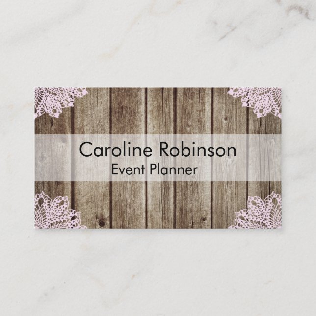 Cartes de visite en bois de coutume de dentelle de (Devant)