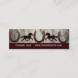 Cartes de visite en bois de cowboy de grange de
