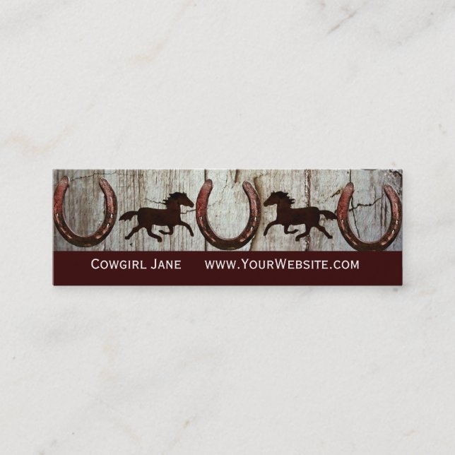 Cartes de visite en bois de cowboy de grange de (Devant)
