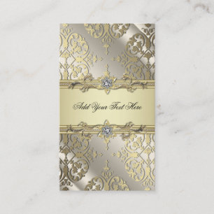 Cartes de visite en Damas noir or