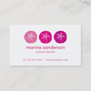 Cartes de visite en dollars de sable rose