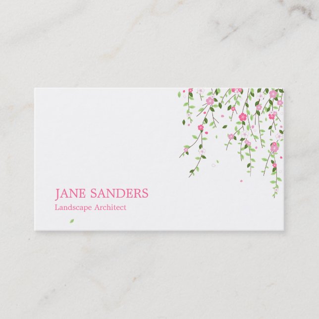 Cartes de visite en fleurs du jardin (Devant)