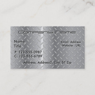 Cartes de visite en métal de plat de diamant