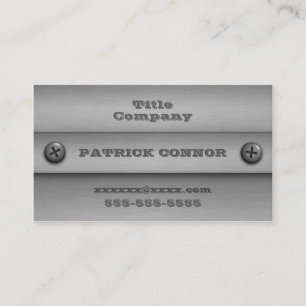 Cartes de visite en métal vissé