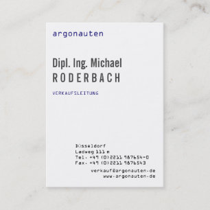 Cartes de visite en orientation portrait