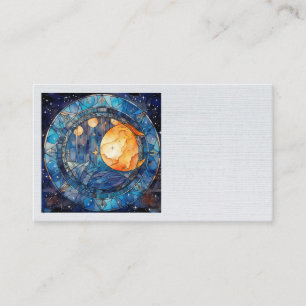 Cartes de visite en verre feuilleté céleste