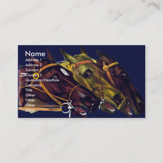 Cartes de visite ÉQUESTRES (Devant)