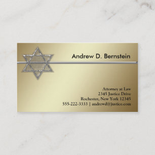 Cartes de visite étoile de David or