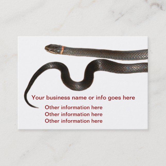 Cartes de visite étranglés de serpent d'anneau (Devant)
