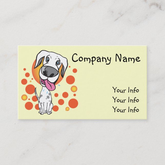 Cartes de visite Excited de chien (Devant)