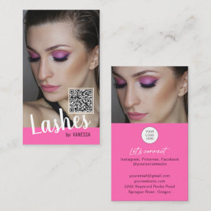 Cartes de visite Eyelash avec code QR et photos