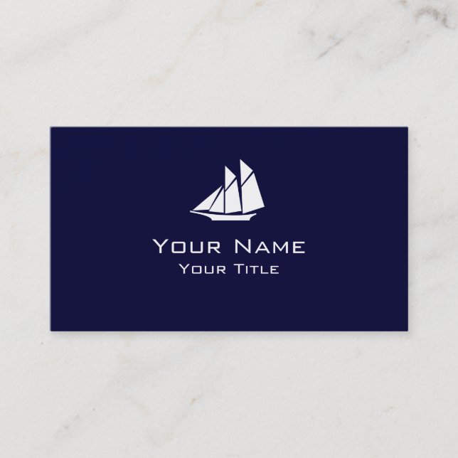 Cartes de visite faits sur commande de bleu marine (Devant)
