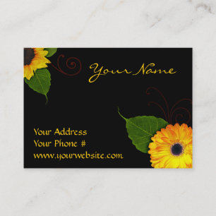 Cartes de visite faits sur commande de tournesol