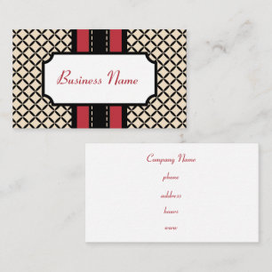 Cartes de visite faits sur commande noirs rouges