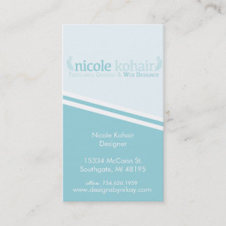 Cartes de visite faits sur commande pour Nicole