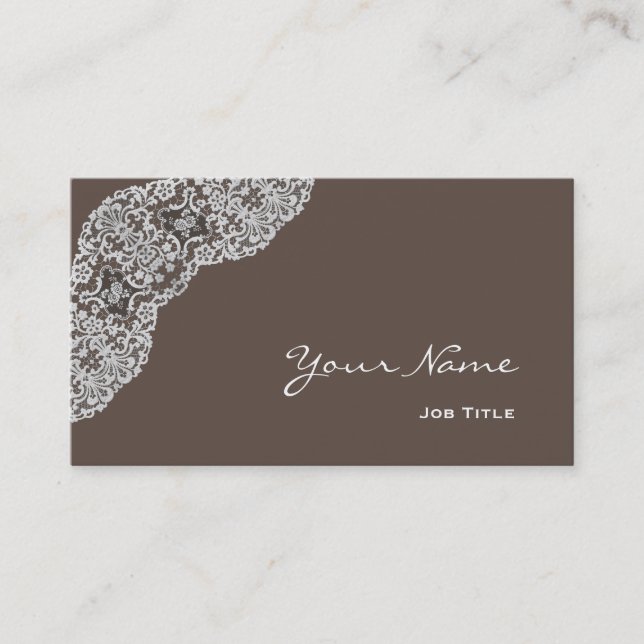 Cartes de visite Faux Lace dans n'importe quelle c (Devant)