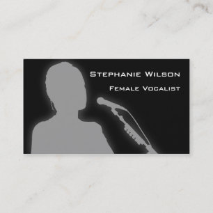 Cartes de visite femelles de chanteur