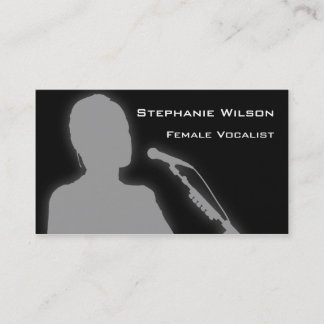Cartes de visite femelles de chanteur