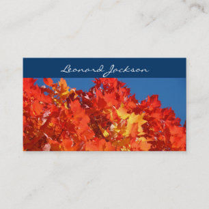 Cartes de visite Feuilles personnalisées Automne C