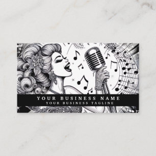 Cartes de visite Fille Glamour Rétro Vintage