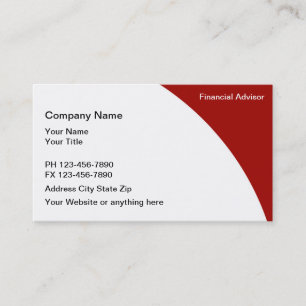 Cartes de visite financiers de conseiller
