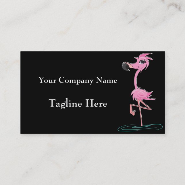 Cartes de visite Flamants roses roses frappants (Devant)