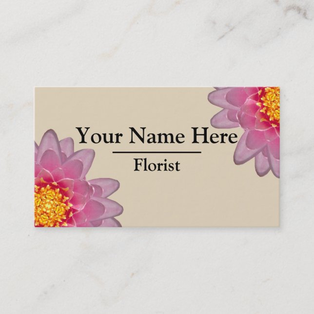 Cartes de visite fleuristes personnalisés (Devant)