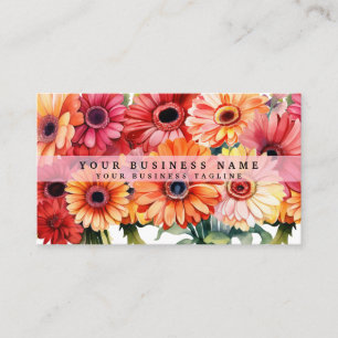 Cartes de visite Fleurs de Gerbera Brillantes