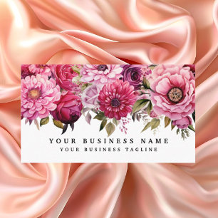 Cartes de visite Fleurs Rose Clair Élégant pour En