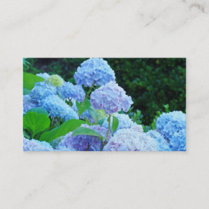 Cartes de visite florales bleues personnalisées po