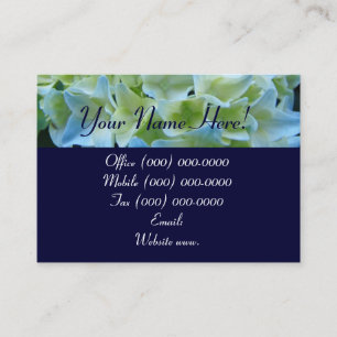 Cartes de visite florales personnalisées Hydrangea