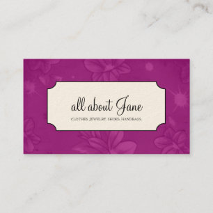 Cartes de visite floraux