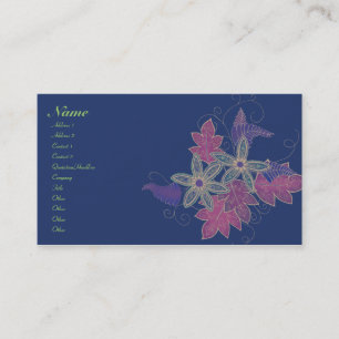 Cartes de visite floraux Antiqued