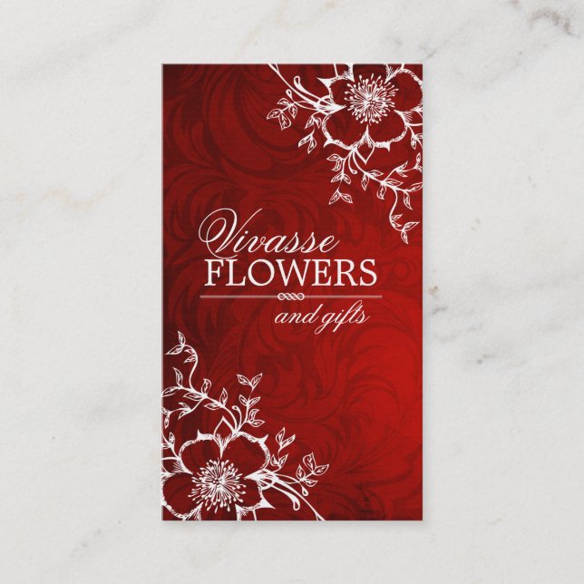 Cartes de visite floraux chics (Devant)