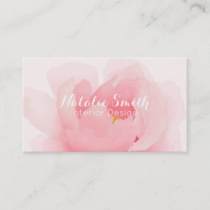 Cartes de visite floraux de fleur de pivoine