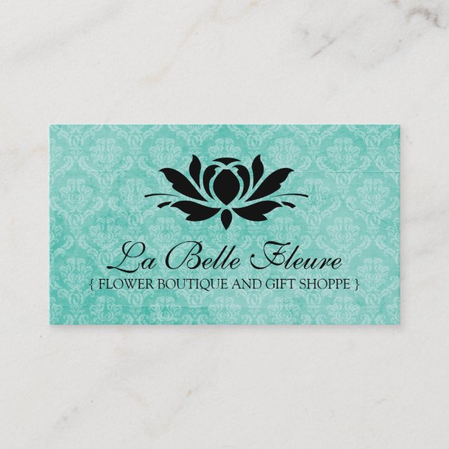 Cartes de visite floraux élégants (Devant)