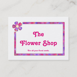 Cartes de visite floraux fins